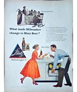 Milwaukie Blatz Beer Husband Wife Today its Blatz-1953 Vintage Print Ad - $19.44 CAD