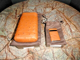Brizard  "Show Band" 3 Cigar Case Gordo & Sottile  Lighter Ostrich Tan NIB image 4