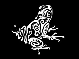 Tribal Tree Frog Vinyl Decal Car Wall Window Sticker Choose Size Color - $2.82+