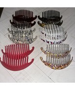 Vintage 80’s Hair Wing Combs Banana Comb Ponytail Holder Set Of 6 Hair C... - £17.87 GBP