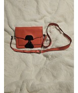 Gianni Conti Orange Pebbled Leather Purse w/ Tassels and Brilliant Blue ... - $25.00
