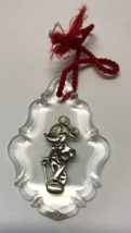 Mickey Mouse Disney Crystal &amp; Sterling Silver 2 1/2&quot; Christmas Ornament - $29.70