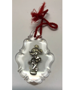 Mickey Mouse Disney Crystal &amp; Sterling Silver 2 1/2&quot; Christmas Ornament - $40.70 CAD