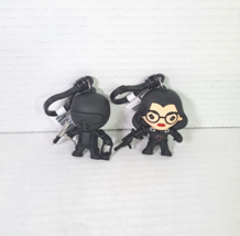 G.I. Joe Series 1 Figural Bag Clip Lot 3&quot; Snake Eyes &amp; Baroness GI Keychain - £10.10 GBP