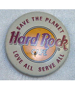 Retro 1980s Hard Rock Cafe Button Love All Serve All - $7.50