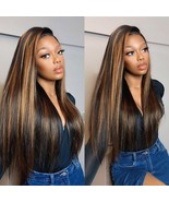 13x4 HD Lace Frontal Wig Pre Plucked Brazilian Straight Human Hair Wig F... - $145.00