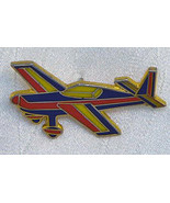 Vintage Airplane Pinback Pin Red Blue Yellow 1970s - $5.00