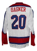 Any Name Number New Haven Nighthawks Retro Hockey Jersey Gagner White Any Size image 2