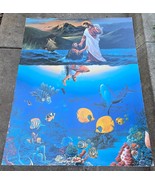 Jesus Give Me Your Hand Water Ocean Christian Religous Vintage Poster 16x20 - $703.06 MXN