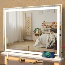 The Goteud Vanity Mirror With Lights, Large Tabletop Makeup Mirror With Dimmable - £158.24 GBP