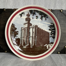The St. George Temple Hand Painted Vernon Kilns Collector’s Plate Made in U.S.A. - £31.97 GBP