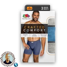 Men&#39;s Small Boxer Briefs Fruit of the Loom Crafted Comfort Stretch Boxer... - £10.95 GBP