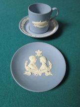 Compatible with WEDGWOOD Wedding Dish/Coffee Cup &amp; Saucer Queen Elizabeth 2 3PCS - £95.82 GBP