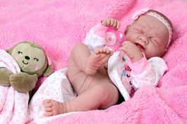 Crying American Reborn Baby Girl Doll Vinyl Silicone Newborn Preemie Life like - £181.55 GBP