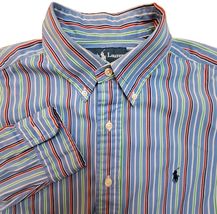 Ralph Lauren Classic Fit Button Down Shirt Mens Medium Long Sleeve Multi... - $19.39