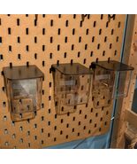 Ikea Skadis 3 Pack Clear Containers With Black Lids New 803.359.09  - $18.80