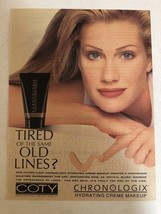 1996 Coty Chronologix Hydrating Cream Makeup Print Ad pa9 - $8.90