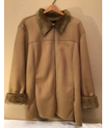 STYLE &amp; CO PLUS Beige Brown Zip COAT with POCKETS  24W - $32.68