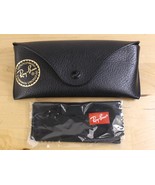Ray Ban Genuine Pebbled Faux Leather Black Sunglasses Case &amp; Cloth Only - €6,00 EUR