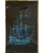 VINTAGE BLACKLIGHT POSTER 1970 SHIP OF PEACE 22 x 33.5 INCHES - $122.18 CAD