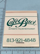 Vintage Matchbook  Cafe’ Baci  Authentic Italian Restaurant  Sarasota, Fla  gmg - £9.70 GBP