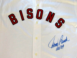 JOHNNY BENCH BUFFALO BISONS RED HOF SIGNED AUTO RUSSELL MINOR LEAGUE JER... - $494.99