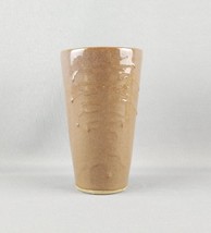 Hand Thrown Tumbler Mug Cup Studio Art Pottery Tree Roots Brown Glazed -... - $14.84