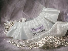 Property of (Your Name) Custom Embroidered Wedding Garter Keepsake Perso... - £14.94 GBP