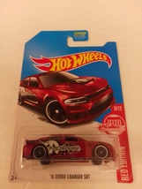 Hot Wheels 2017 Red 15 Dodge Charger SRT Target Exclusive Red Edition 9/12 MOC - £23.89 GBP