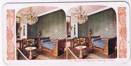 Stereo View Card Stereograph Bedroom Of Napoleon Versailles France - £7.80 GBP