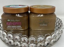 HTF Tree Hut Combo~Ice Coffee &amp; Velvet Coffee ☕️Shea Sugar Scrubs -18 Oz... - $34.16