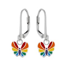 Butterfly Leverback Earrings 925 Sterling Silver - £14.93 GBP