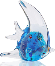 Hophen Murano Angel Fish Art Glass Blown Handmade Sea Animal Figurine Sculpture - £16.06 GBP