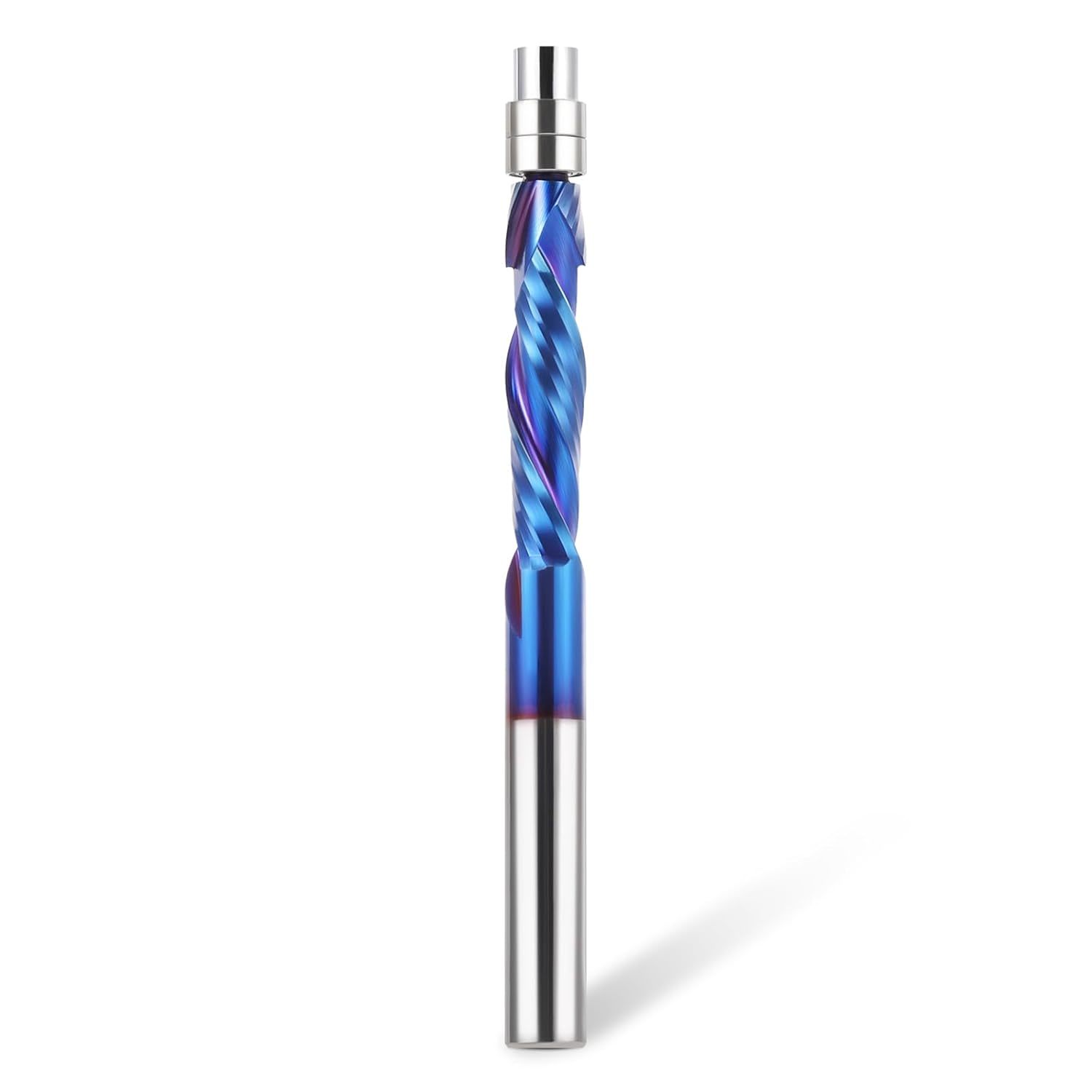 Hqmaster Spiral Flush Trim Router Bit, 1/4 Inch Shank Solid Carbide, Com... - $31.99