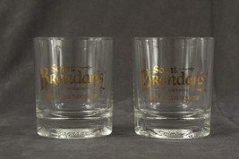 Vintage Glass Barware Lot SAINT BRENDAN&#39;S Irish Cream Gold Trim Liquor G... - $17.84