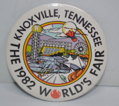 Vintage The 1982 World&#39;s Fair - Knoxville, Tennessee TN 3&quot; Pinback Button Pin - £7.77 GBP