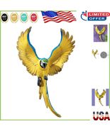 Stylish 16-Inch Macaw Wall Sculpture - Lightweight Tropical Accent Piece - $1,105.91 MXN