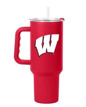 Wisconsin Badgers Tumbler Red White 40 oz NCAA Flipside Powder Coat - $74.26 CAD