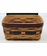 Longaberger 1996 Father&#39;s Day Address Basket + Clear Plastic Protector L... - €19,48 EUR