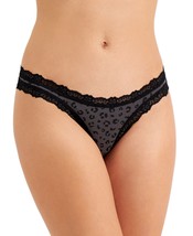 Jenni by Jennifer Moore Womens Lace Trim Thong,Black,Large - £9.34 GBP