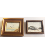 Vtg 1:12 Scale Vtg DOLLHOUSE MINIATURE Real True OIL PAINTINGS Lot of 2 ... - £26.61 GBP