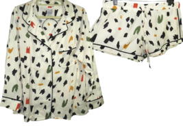 Plush Apparel Revolve Multi Cheetah Print Satin Pajamas Size M - £19.53 GBP