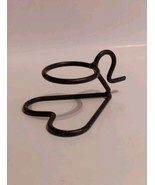 Heart Shaped Candle Holder Black Wrought Iron Metal Rustic Farmhouse Cot... - $16.67 CAD