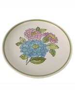 Vintage 1960s Metlox Poppytrail BLUE ZINNIAS 8&quot; Salad Plate California S... - $21.02 CAD