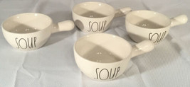 Set of 4 Hard To Find -Rae Dunn Soup Bowls Crock with Handle - £70.04 GBP