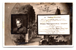 RPPC Composite German Death Announcement Frau Margaretha Angne 1929 Postcard S13 - £30.34 GBP