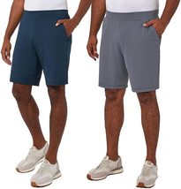 32° Degrees Cool Performance Active Short 2Pk Med Gray/Blue Stretch Breathable - £15.79 GBP