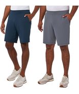32° Degrees Cool Performance Active Short 2Pk Med Gray/Blue Stretch Brea... - £15.84 GBP
