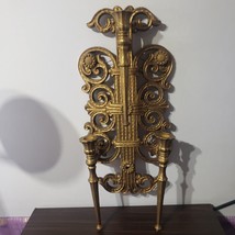 1978 Dart Homco 4193 Gold Gothic Wall Candelabra 3-Candle Sconce Regency... - $33.81