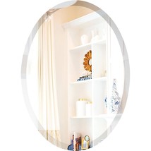 Oval 36 x 24-inch Beveled Bathroom Living Room Vanity Frameless Wall Mirror - £195.55 GBP